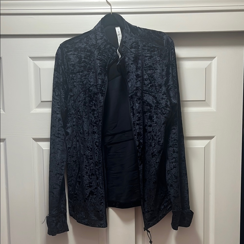 Lululemon velour jacket with Stand-Up Collar and Tailored Fit
